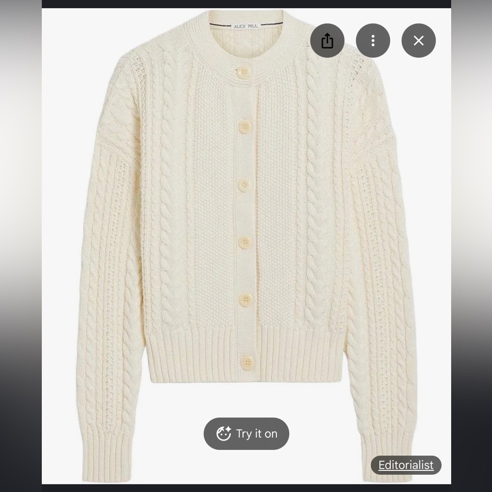 Alex Mill Women's Cable Knit Cardigan - XS